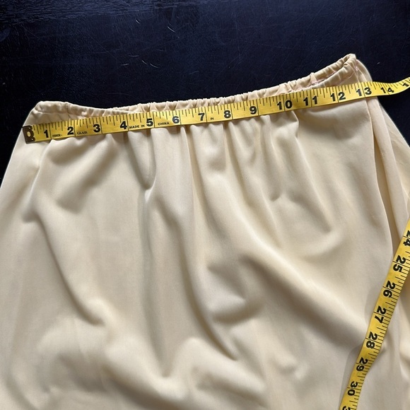 Van Rault Vintage yellow petticoat lace slip SZ S - Picture 8 of 11